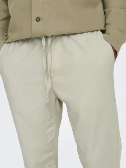 Only & Sons Hosen*ONSLINUS CROP 0007 COT LIN PNT NOOS Silver Lining