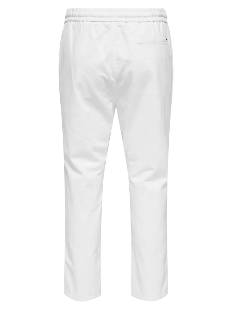 Only & Sons Hosen*ONSLINUS CROP 0007 COT LIN PNT NOOS Bright White