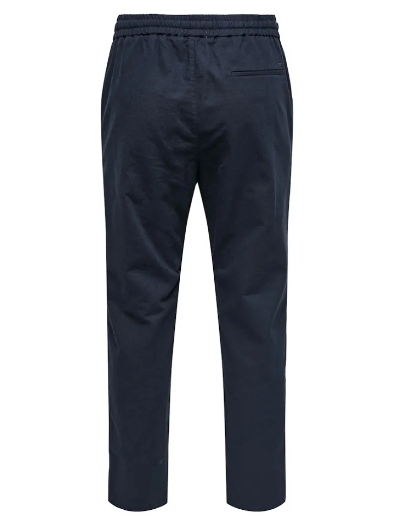 Only & Sons Hosen*ONSLINUS CROP 0007 COT LIN PNT NOOS Dark Navy