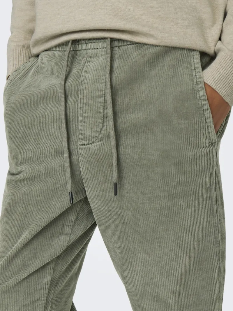 Only & Sons Hosen*ONSLINUS TAP CORDUROY 0185 PANT NOOS Castor Gray