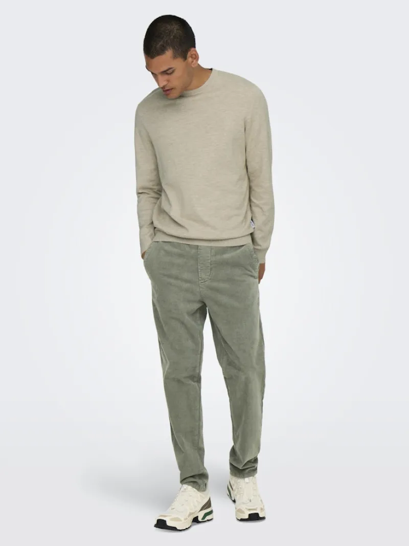 Only & Sons Hosen*ONSLINUS TAP CORDUROY 0185 PANT NOOS Castor Gray
