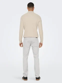 Only & Sons Hosen*ONSLOOM LIFE SLIM TWILL 4452 PANT white