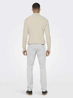 Only & Sons Hosen*ONSLOOM LIFE SLIM TWILL 4452 PANT white