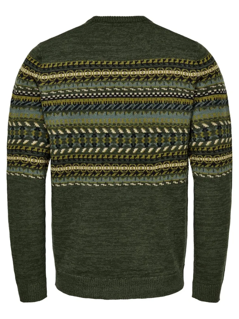 Only & Sons Pullover & Sweatshirts*ONSLUDVIG 7 CHEST JAQ KNIT Deep Depths