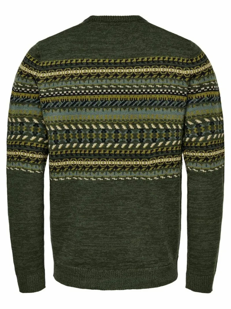 Only & Sons Pullover & Sweatshirts*ONSLUDVIG 7 CHEST JAQ KNIT Deep Depths