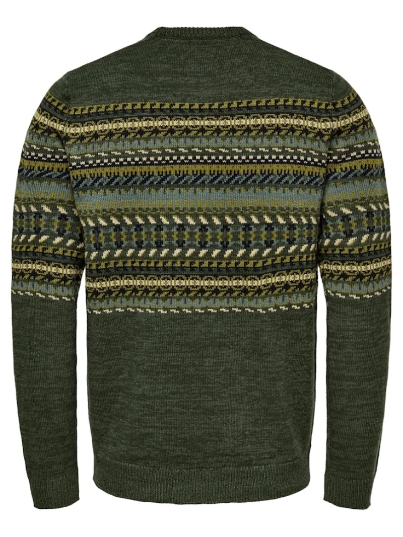 Only & Sons Pullover & Sweatshirts*ONSLUDVIG 7 CHEST JAQ KNIT Deep Depths
