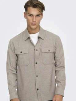 Only & Sons Hemden*ONSMARK BRUSHED 0353 OVERSHIRT NOOS Falcon