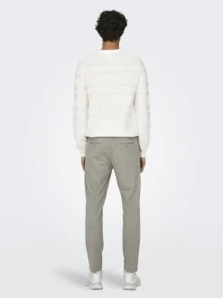 Only & Sons Hosen*ONSMARK SLIM CHECK 020919 PANT NOOS chinchilla