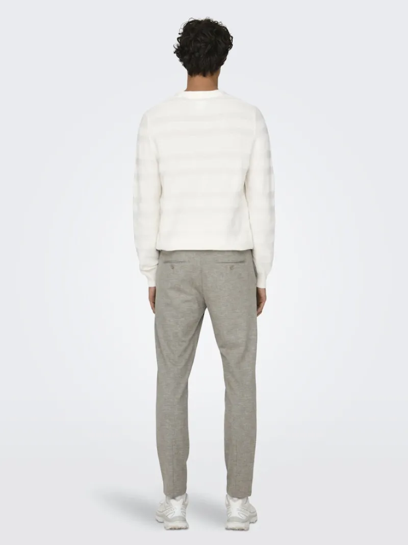 Only & Sons Hosen*ONSMARK SLIM CHECK 020919 PANT NOOS chinchilla