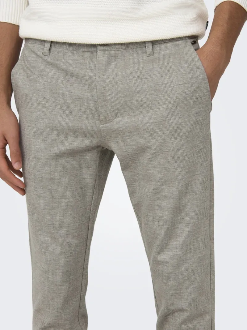 Only & Sons Hosen*ONSMARK SLIM CHECK 020919 PANT NOOS chinchilla