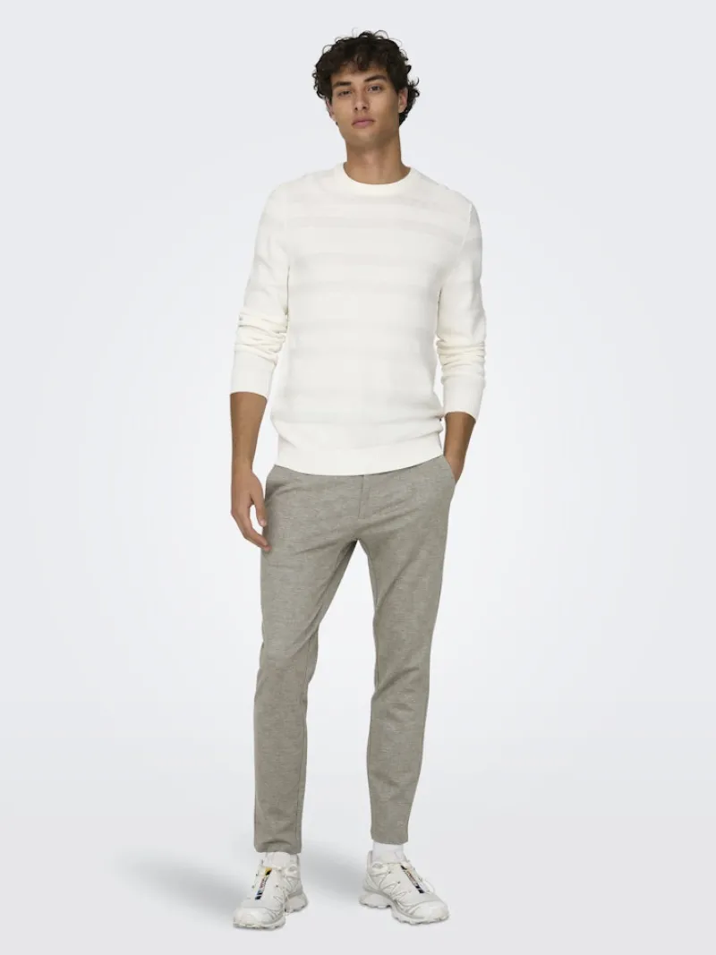 Only & Sons Hosen*ONSMARK SLIM CHECK 020919 PANT NOOS chinchilla