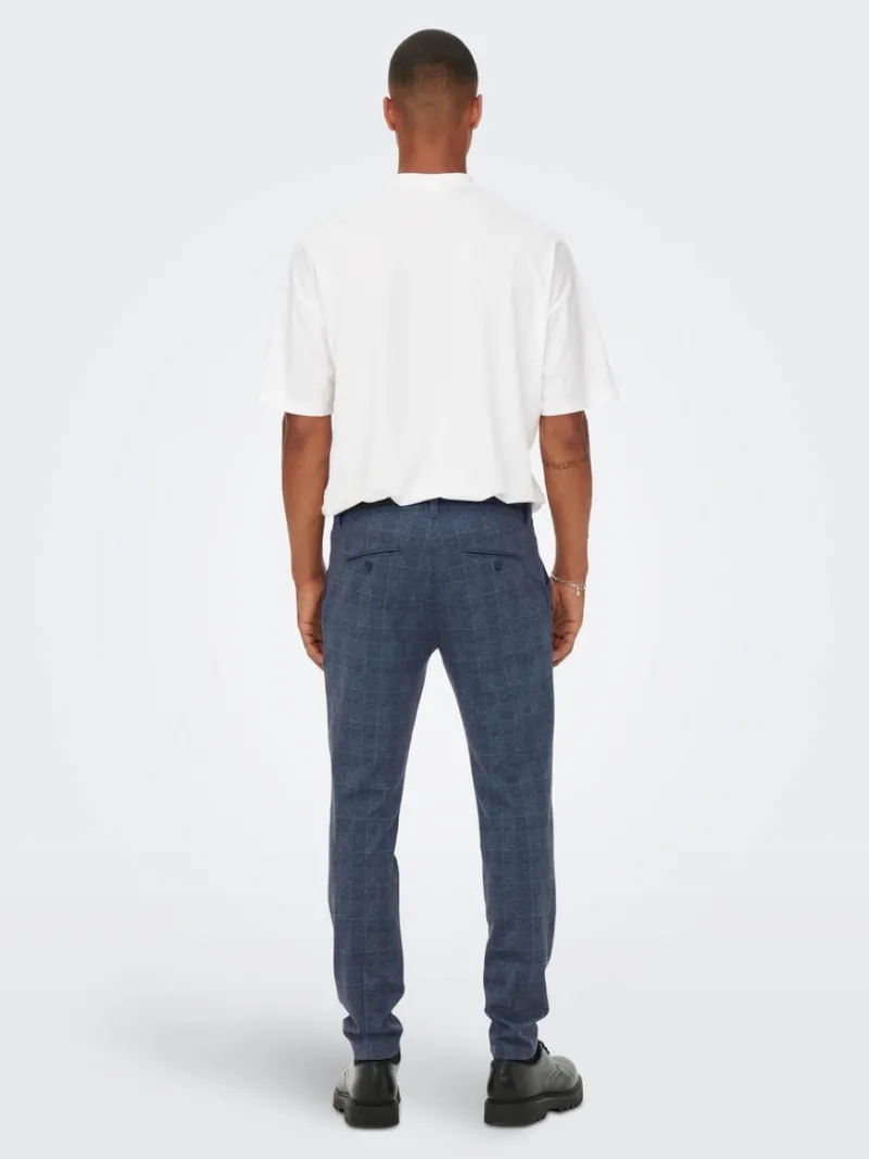 Only & Sons Hosen|Big Boys*ONSMARK SLIM CHECK PANTS 9887 NOOS Dress Blues