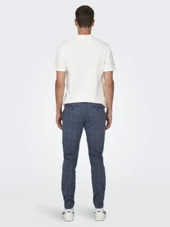 Only & Sons Hosen|Big Boys*ONSMARK SLIM CHECK PANTS 9887 NOOS Dress Blues