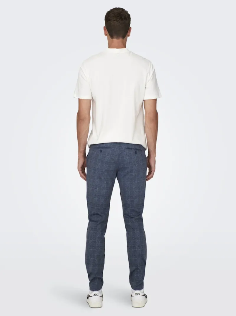 Only & Sons Hosen|Big Boys*ONSMARK SLIM CHECK PANTS 9887 NOOS Dress Blues