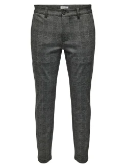 Only & Sons Hosen|Big Boys*ONSMARK SLIM CHECK PANTS 9887 NOOS Black