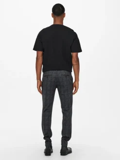 Only & Sons Hosen|Big Boys*ONSMARK SLIM CHECK PANTS 9887 NOOS Black