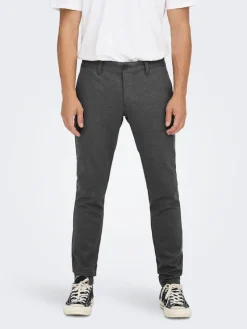 Only & Sons Hosen|Big Boys*ONSMARK SLIM HERRINGBONE 2911 PANT NOOS Black