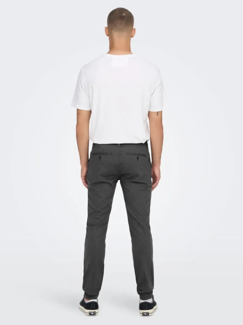 Only & Sons Hosen|Big Boys*ONSMARK SLIM HERRINGBONE 2911 PANT NOOS Black