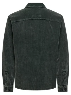 Only & Sons Hemden*ONSMARLON 8W WASH CORD OVERSHIRT Darkest Spruce