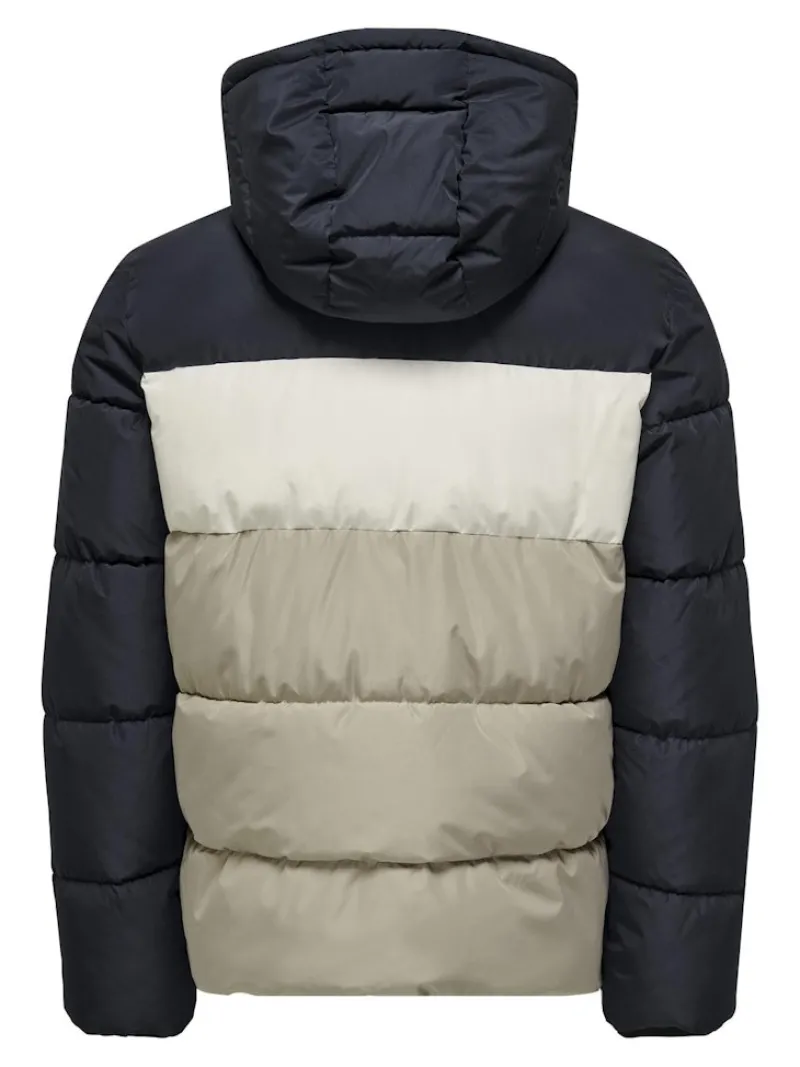 Only & Sons Jacken*ONSMELVIN LIFE HOOD PUFFER JACKET OTW VD Dark Navy