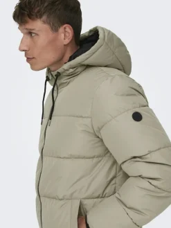 Only & Sons Jacken*ONSMELVIN LIFE HOOD PUFFER JACKET OTW VD Vintage Khaki