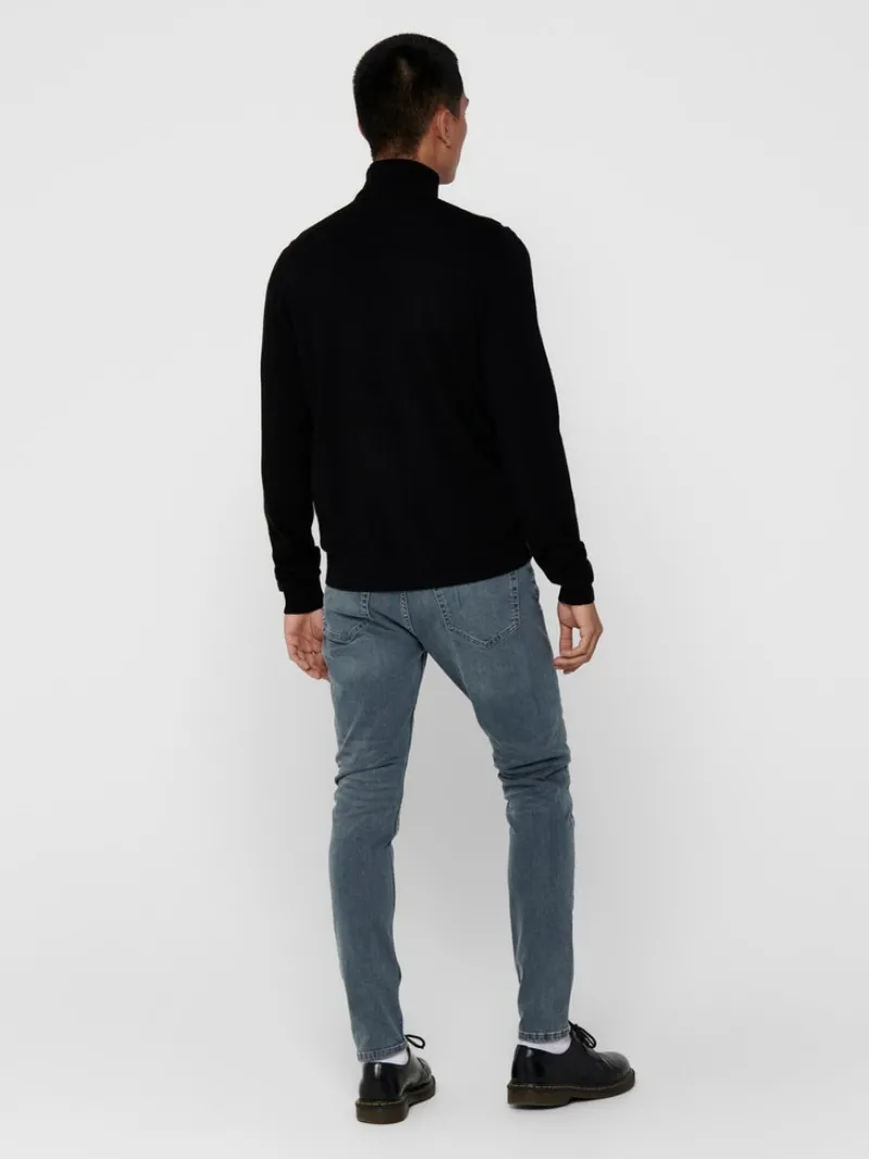 Only & Sons Pullover & Sweatshirts*ONSMIKKEL 12 SOFT HIGH NECK KNIT Black