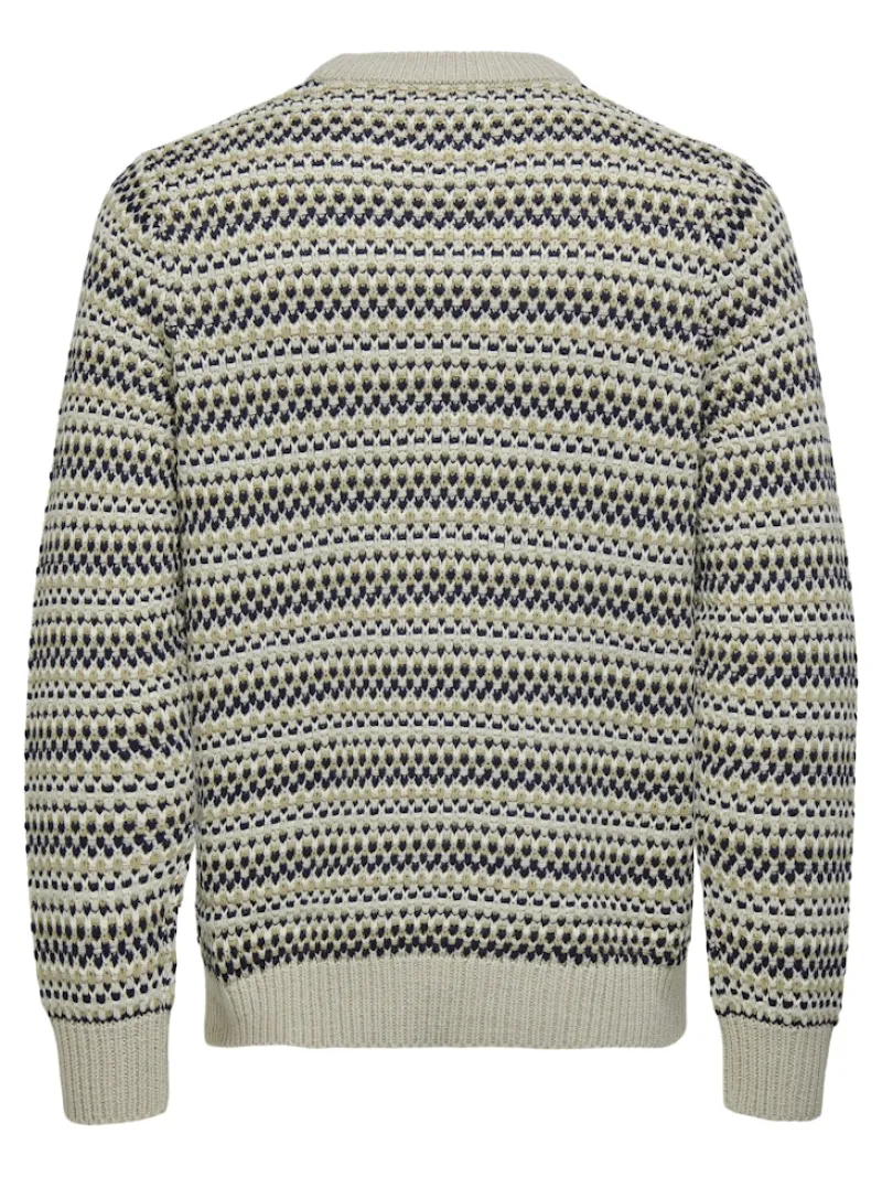 Only & Sons Pullover & Sweatshirts*ONSMUSA REG 3 STRUC CREW KNIT Silver Lining