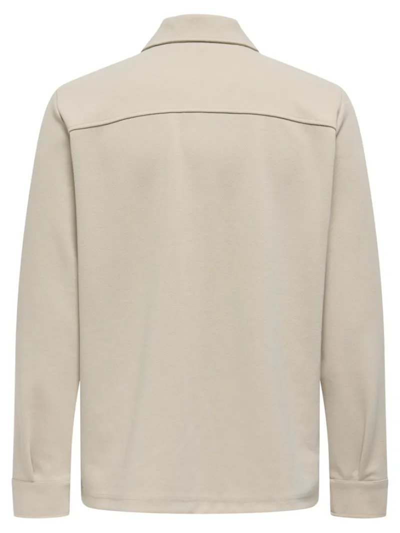 Only & Sons Hemden*ONSNEWKODYL OVERSHIRT SWEAT NOOS Silver Lining