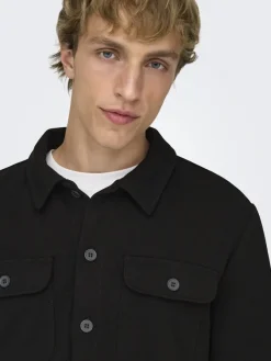 Only & Sons Hemden*ONSNEWKODYL OVERSHIRT SWEAT NOOS Black