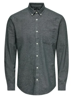 Only & Sons Hemden*ONSNIKO LS MELANGE SHIRT Peat