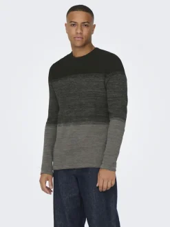 Only & Sons Pullover & Sweatshirts*ONSPANTER REG 12 STRUC CREW KNIT NOOS dunkelgrün2
