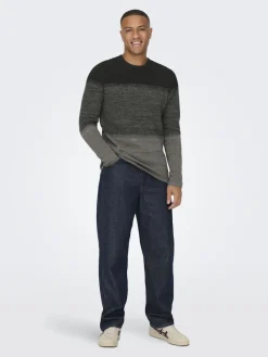 Only & Sons Pullover & Sweatshirts*ONSPANTER REG 12 STRUC CREW KNIT NOOS dunkelgrün2