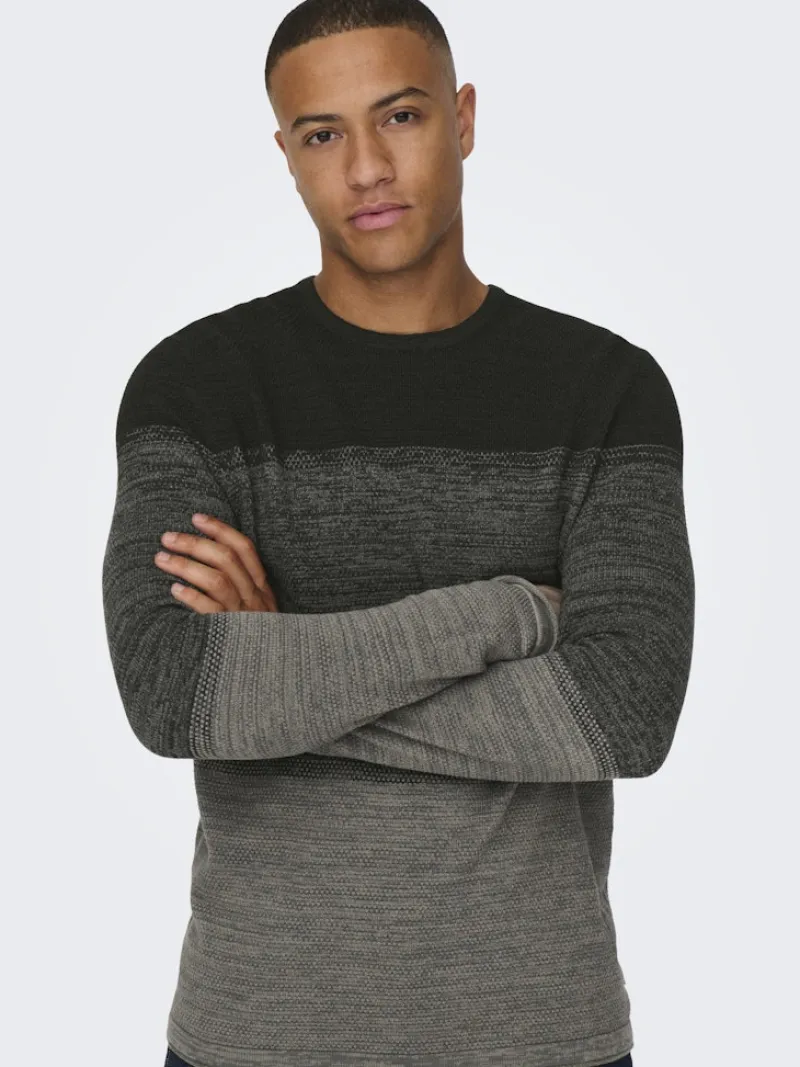 Only & Sons Pullover & Sweatshirts*ONSPANTER REG 12 STRUC CREW KNIT NOOS dunkelgrün2