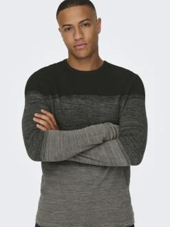 Only & Sons Pullover & Sweatshirts*ONSPANTER REG 12 STRUC CREW KNIT NOOS dunkelgrün2