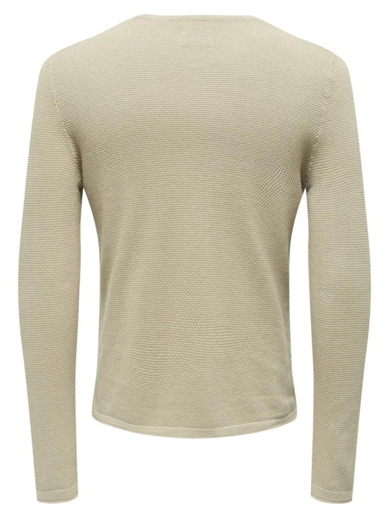 Only & Sons Pullover & Sweatshirts*ONSPANTER REG 12 STRUC CREW KNIT NOOS Silver Lining