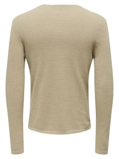 Only & Sons Pullover & Sweatshirts*ONSPANTER REG 12 STRUC CREW KNIT NOOS Silver Lining