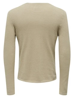 Only & Sons Pullover & Sweatshirts*ONSPANTER REG 12 STRUC CREW KNIT NOOS Silver Lining