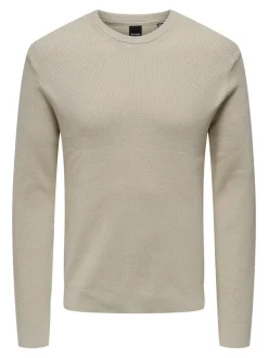 Only & Sons Pullover & Sweatshirts*ONSPHIL REG 12 STRUC CREW KNIT NOOS Silver Lining