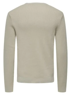 Only & Sons Pullover & Sweatshirts*ONSPHIL REG 12 STRUC CREW KNIT NOOS Silver Lining