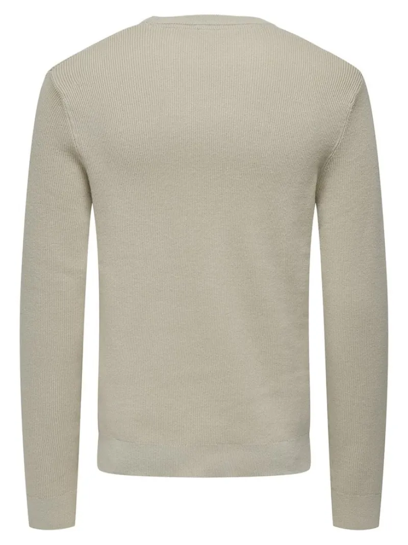 Only & Sons Pullover & Sweatshirts*ONSPHIL REG 12 STRUC CREW KNIT NOOS Silver Lining