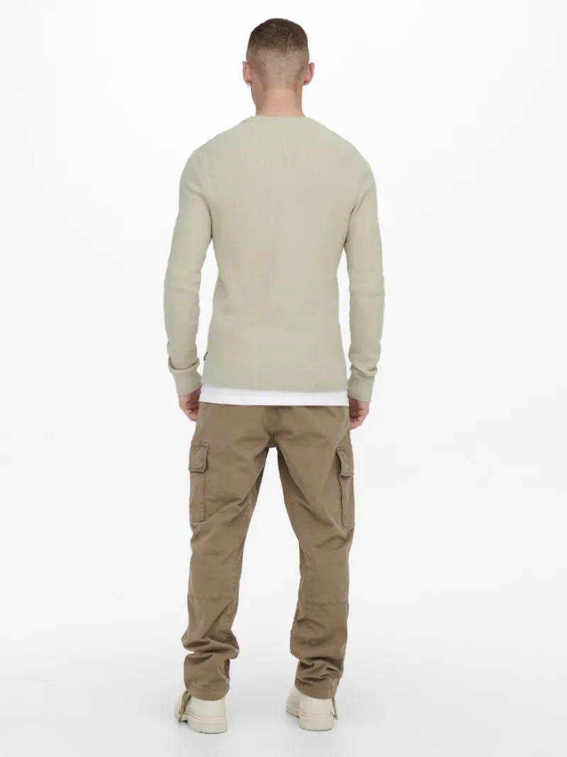 Only & Sons Pullover & Sweatshirts*ONSPHIL REG 12 STRUC CREW KNIT NOOS Silver Lining