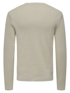 Only & Sons Pullover & Sweatshirts*ONSPHIL REG 12 STRUC CREW KNIT NOOS Silver Lining