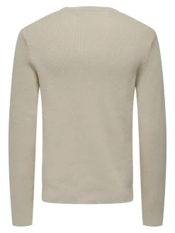 Only & Sons Pullover & Sweatshirts*ONSPHIL REG 12 STRUC CREW KNIT NOOS Silver Lining