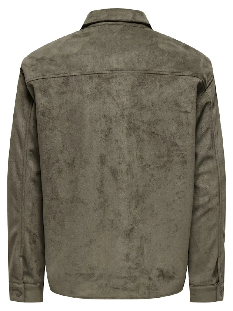 Only & Sons Hemden*ONSRAVI FAKE SUEDE SHACKET OTW Falcon