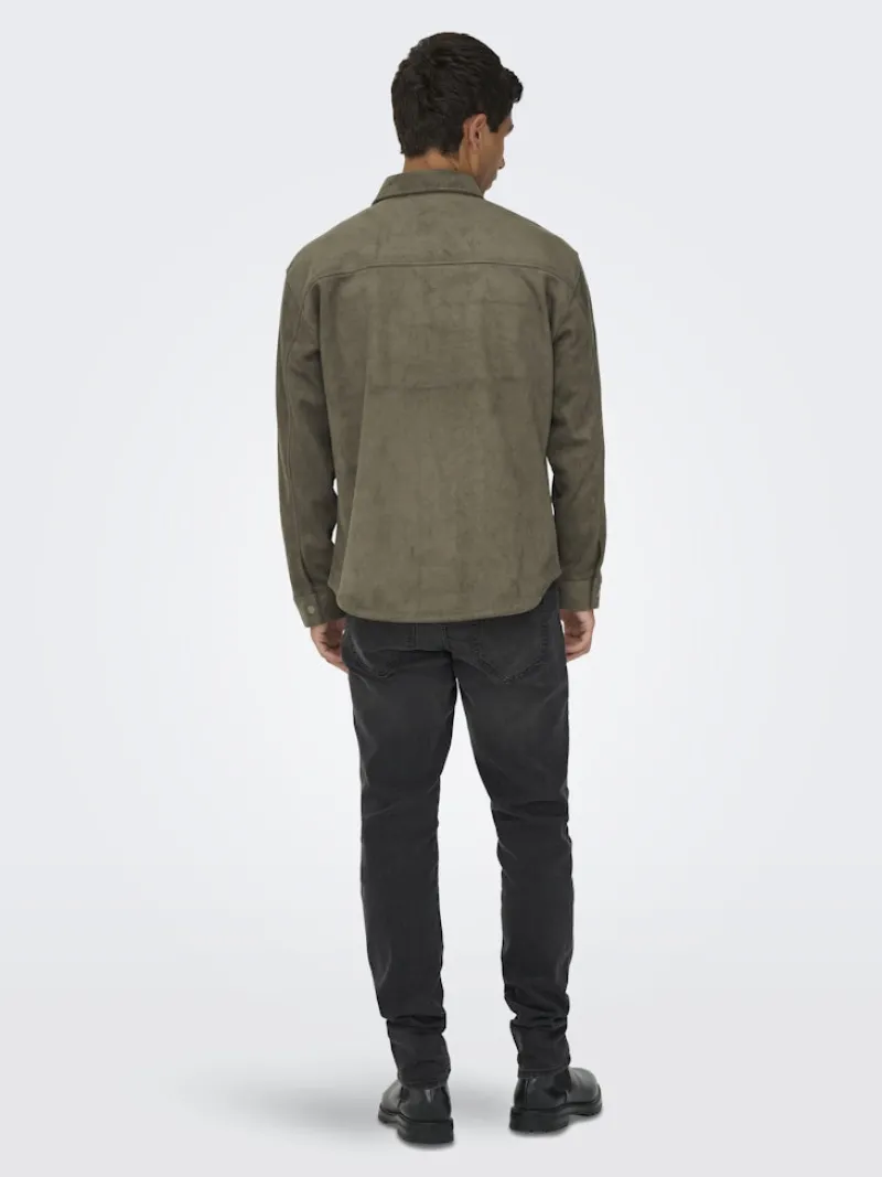 Only & Sons Hemden*ONSRAVI FAKE SUEDE SHACKET OTW Falcon