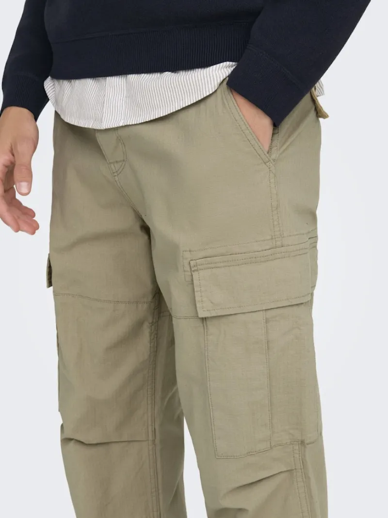 Only & Sons Hosen|Big Boys*ONSRAY LIFE 0020 RIBSTOP CARGO PANT NOOS chinchilla