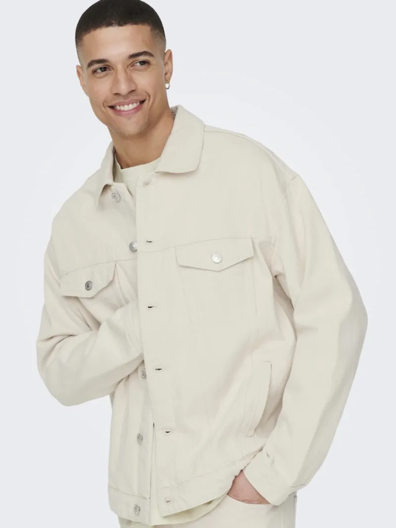 Only & Sons Jacken*ONSRICK OVZ 5923 DENIM JACKET ecru