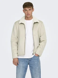 Only & Sons Jacken*ONSROYCE SHEARLING JACKET OTW Silver Lining