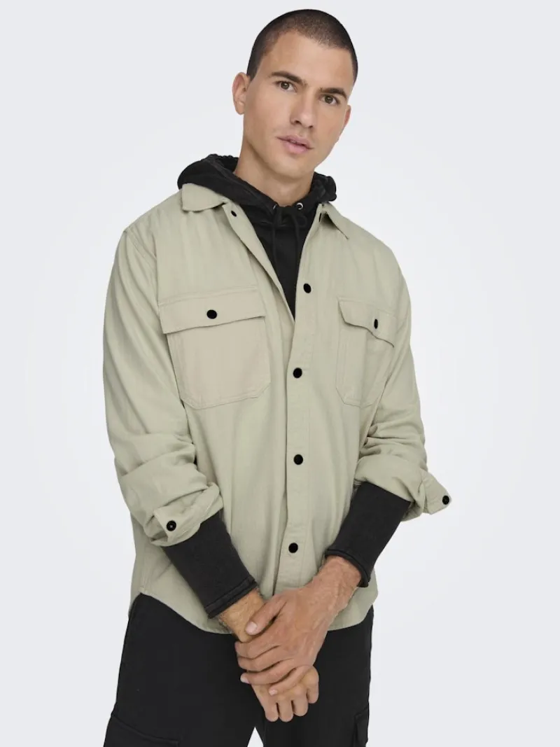 Only & Sons Hemden*ONSTEAM RLX FABRIC MIX LS SHIRT moonstruck