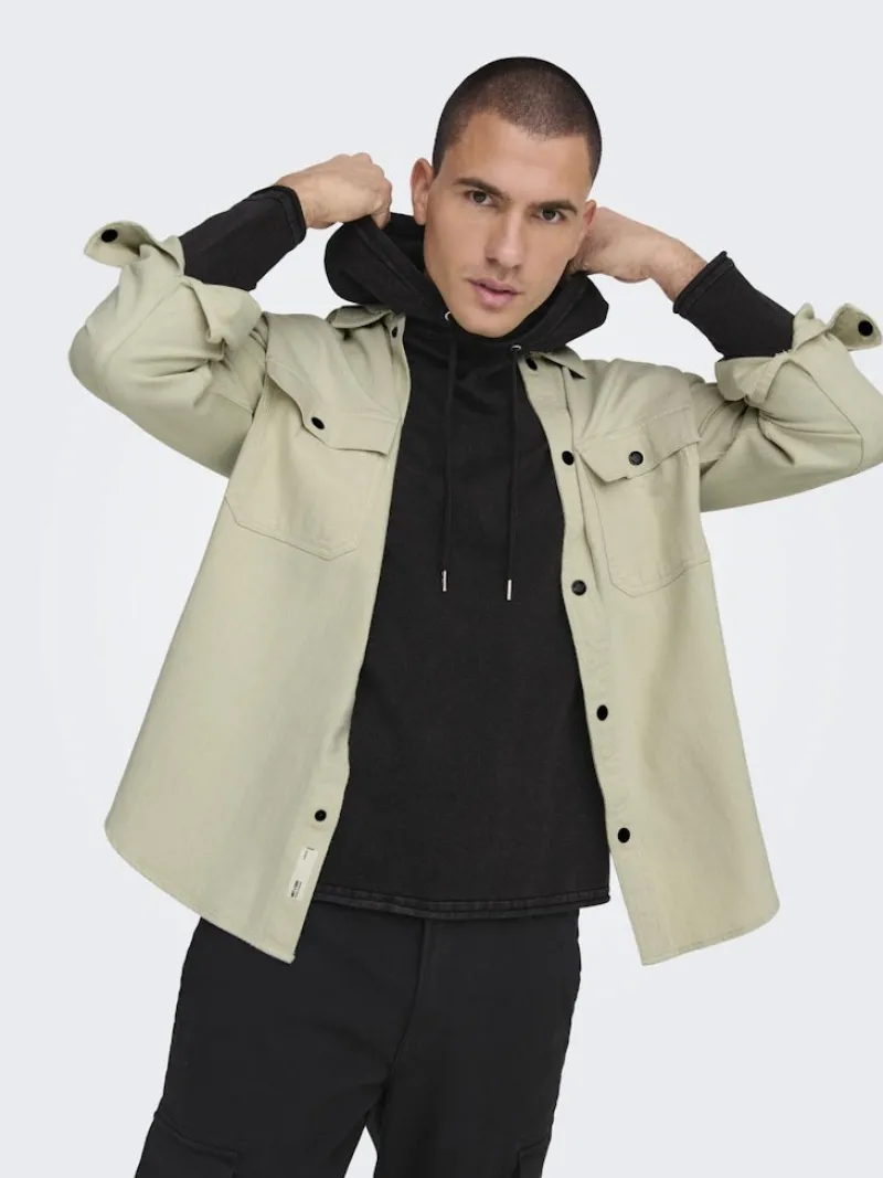 Only & Sons Hemden*ONSTEAM RLX FABRIC MIX LS SHIRT moonstruck